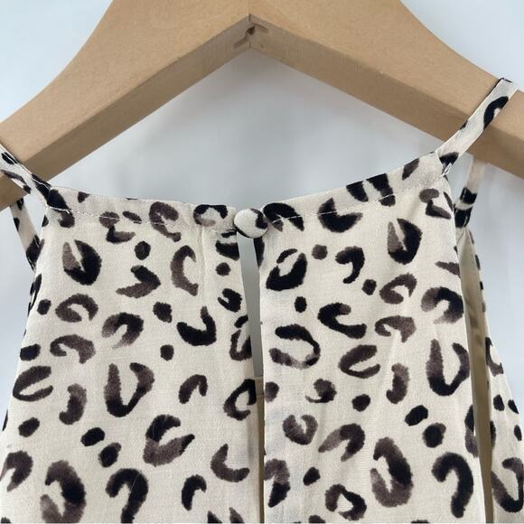 11 HONORE Tank Blouse Size 14 NWT Cropped Plus Size Curvy Animal Print Halter - Picture 12 of 16